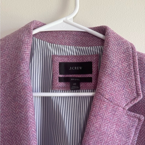 J. Crew Women’s Bristol Blazer in Lilac Herringbone Wool - Size 10 - Picture 3 of 7